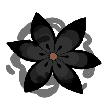 Black dye flower