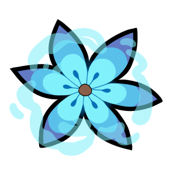 Blue dye flower